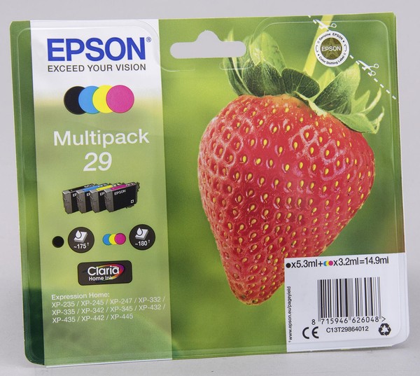 Epson Original 29 Erdbeere Druckerpatronen - 4Er Multipack (C13T29864012)-image