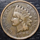 1906 Indian Head Penny 1c US Coin Philadelphia Mint