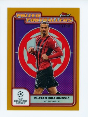 2024-25 Zlatan Ibrahimovic Topps Finest Gold Refractor AC Milan Card 13/50