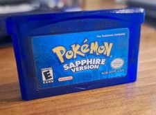 Pokemon Sapphire Version GBA Cartridge Only Dry Battery Tested Authentic Works