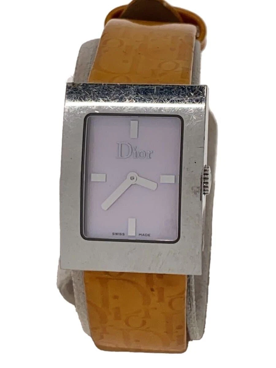 Montre femme Christian Dior à quartz analogique émail rose jaune D78 109 occasion