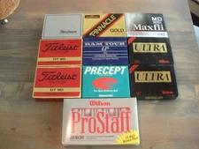 10 dozen New golf balls lot Titleist Wilson Ram Tour Maxfli many with logos