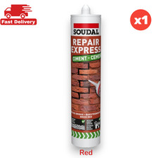 Soudal Express Repair Cement Gap Filler Crack Repair 300ml Grey, Beige or Red