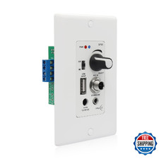 PNWCZ In-Wall Bluetooth Audio Amplifier Receiver - 2 Channel, USB, Aux, Mic