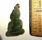 Vintage Mini Guan Yin Jade Pendant Buddha Green Jadeite Kwan Yin 冰透绿色玉观音 翡翠A货 1” — photo 1