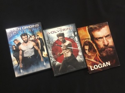 Wolverine Trilogy 3 DVD Lot: X-Men Origins / The Wolverine / Logan HUGH JACKMAN