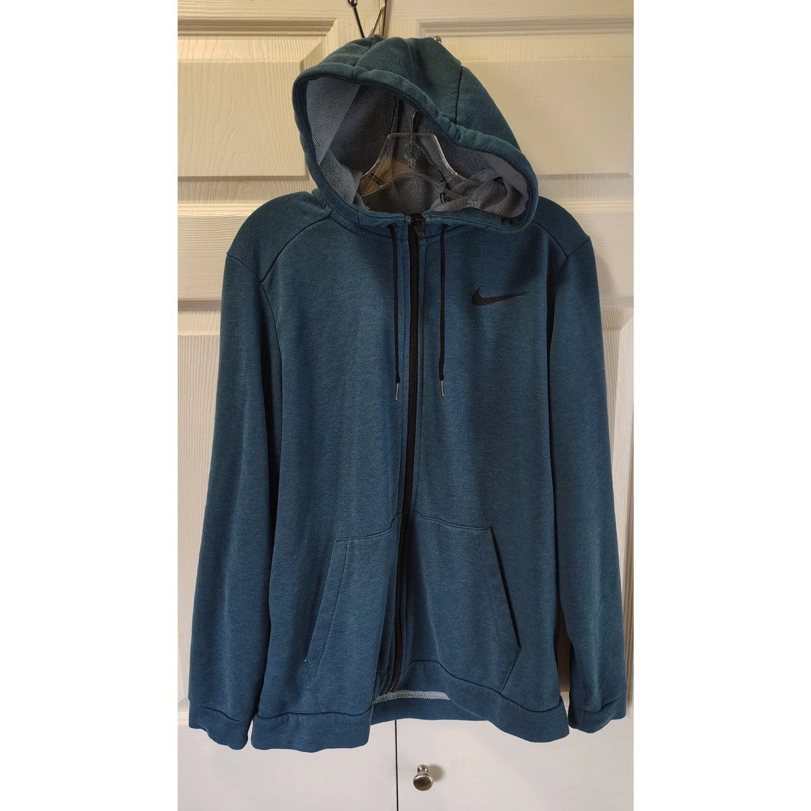 Nike Therma Men's Full-Zip Training Hoodie Blue Heather Large