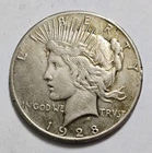 **KEY DATE** 1928 Peace Dollar - Key Date Silver Dollar XF/AU Details