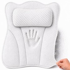 Bath Tub Pillow, Extra Thick Luxury Cushion with Strong Suction Cups for Head...