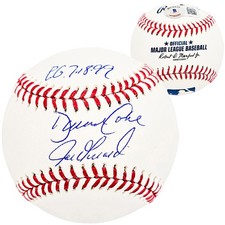 David Cone & Joe Girardi Signed MLB Baseball Yankees 