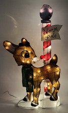 Productworks 32" Rudolph Red-nosed Reindeer Pre-lit Yard Decor – Working