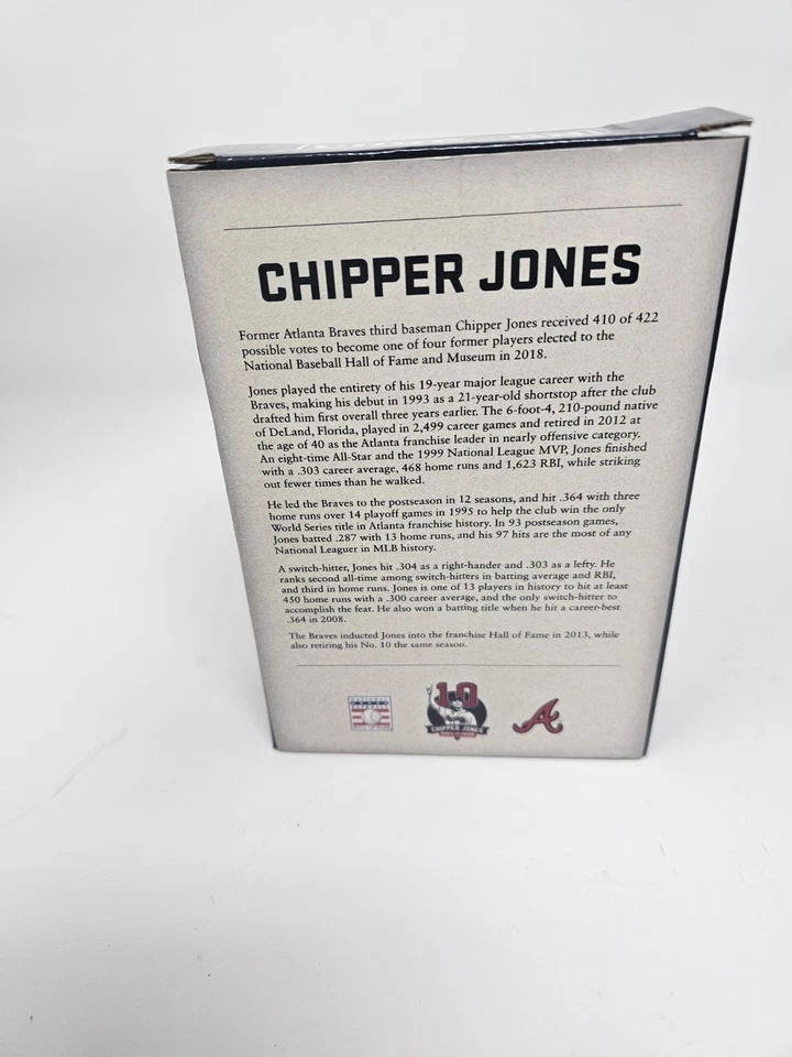 CHIPPER JONES HALL OF FAME PLAQUE REPLICA ATLANTA BRAVES SUNTRUST SGA 8/10/18 - Image 3 of 4
