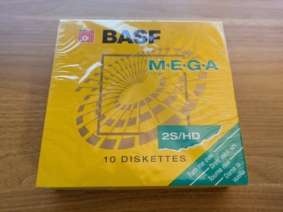 10 x BASF 2S/HD Floppy 5,25'' Disketten (eingeschweißt, neu)