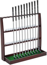 Golf Putter Stand Wooden Display Rack Golf Club Holder Stand Floor Display Rack