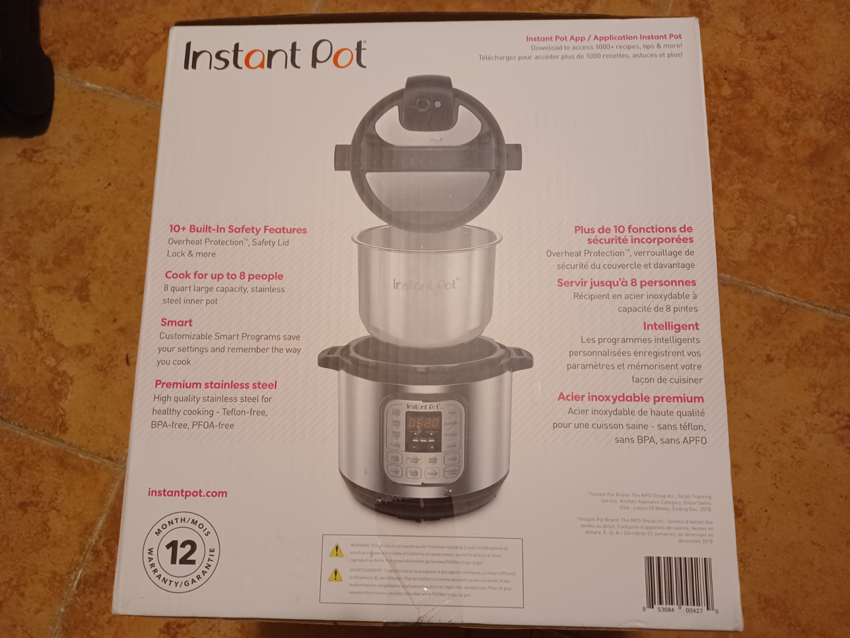 Instant Pot Duo 7-in-1 Electric Pressure Cooker Stainless Steel