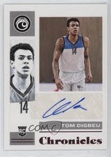 2021-22 Panini Chronicles Draft Picks Rookie Signatures Tom Digbeu Auto 1n8y