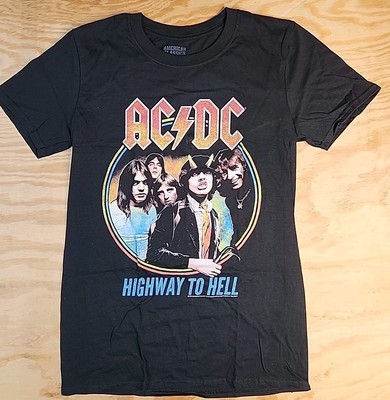 2021 AC DC Highway To Hell Graphic Black T-shirt Mens Small