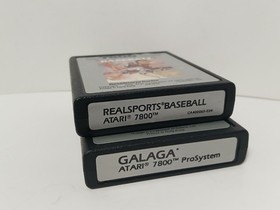 Atari 7800 Game Lot of 7! Baseball/Galaga/Ms. Pac-Man/One-On-One/Robotron 2084 +