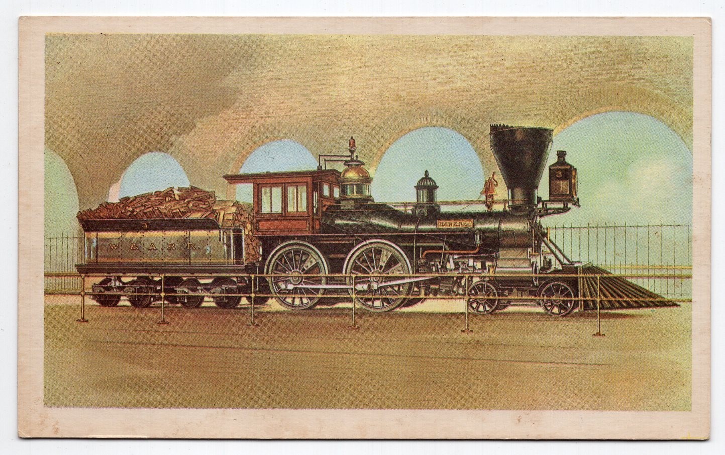 Railroad Train Ephemera Card #10 - Milton Bradley - The General