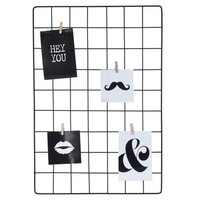 Wandorganizer HäNgeorganizer Schwarz Metall 1X57X38 Cm Fotowand Memoboard Deko