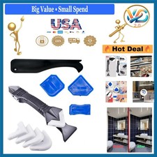 3-in-1 Silicone Caulking Tools with 5 Reusable Pads for Kitchen  Bathroom