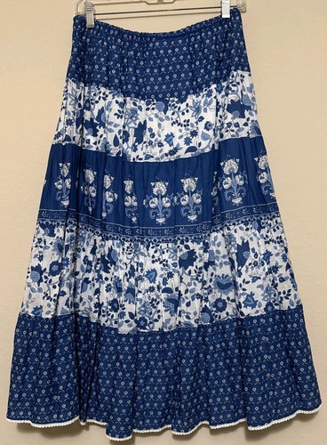 VTG Lauren Ralph Lauren Adjustable Woman’s Boho Petite Floral Skirt - Picture 2 of 10