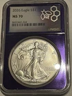 2026 American Silver Eagle 1 OZ NGC MS70 TraderBea purple