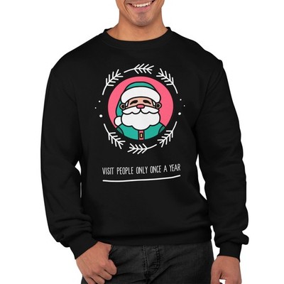 Visit People Once a Year Weihnachtspullover lustig Unisex Weihnachtssweatshirt