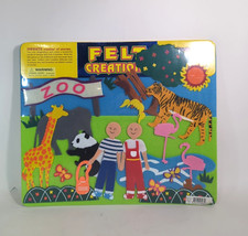 New Sealed Felt Creations Story Board Zoo Scene Interactive Play Set