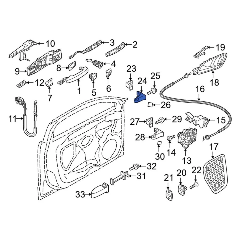 For Audi A3 2015-2020 Audi 8X0831403B Front Left Upper Door Hinge Foto 2 de 4