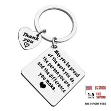 Thank You Gifts Appreciation Keychain Make a Difference Keychain Appreciation