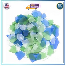 Bulk Sea Glass 15oz Mix Blue Green Clear Beach Glass for Crafts and Vase Decor