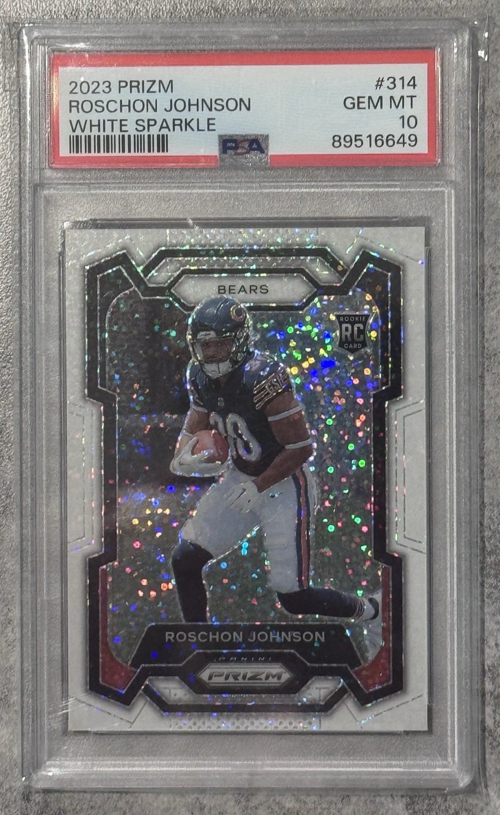 Roschon Johnson Panini Prizm #314 White Sparkle