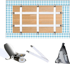 Table Cloth Holder Clips Hidden Straps 5 Pack,Adjustable Elasticity Picnic Table