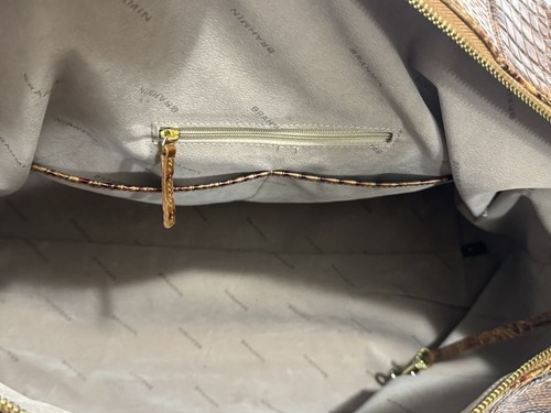 Brahmin Duxbury Weekender Toasted Almond Umhängetasche Beuteltasche Etikett Staubbeutel - Bild 6 von 11