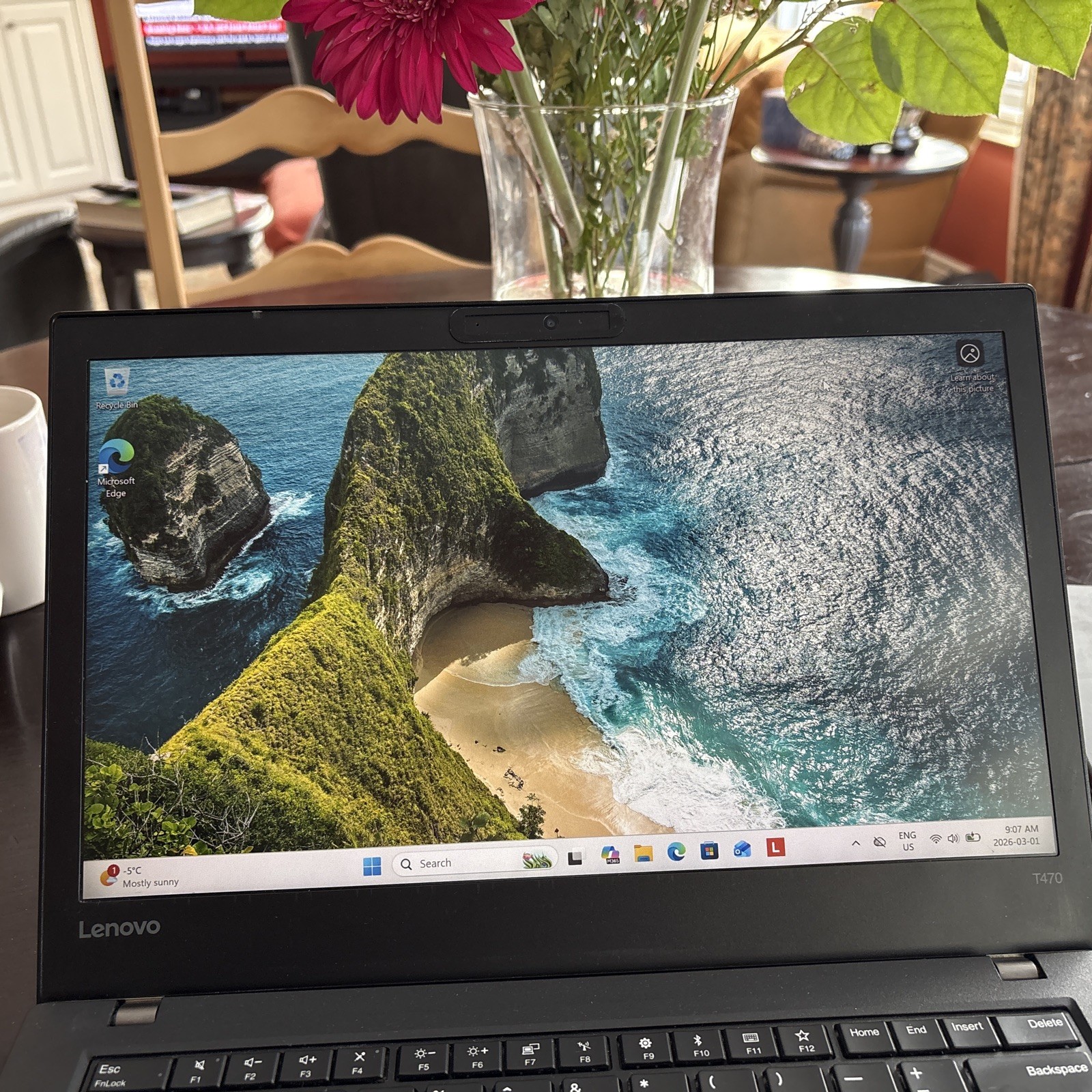 Lenovo ThinkPad T470, T470, 14-Inch Laptop, with Intel Core i5, 256 GB SSD (Solid State Drive), Windows 10 Home