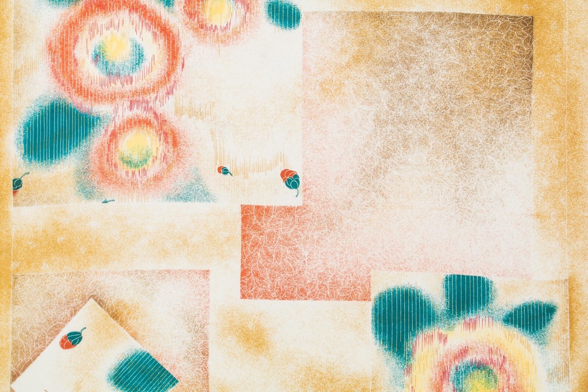 Foulard Vintage Jehan De Fabrègues En Soie 100% - Motif Floral, Multicolore - Fait Main Italie
