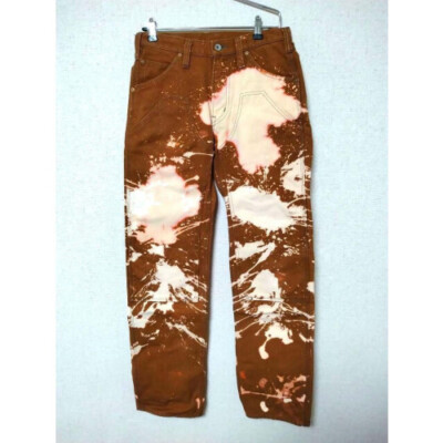 IRON HEART Heavy Duck Double Knee Logger Jeans Bleach W29