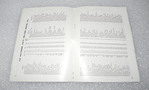 1954 Football Baltimore Colts Press Media Radio Guide Roster Program Pre Season - Picture 2 of 3