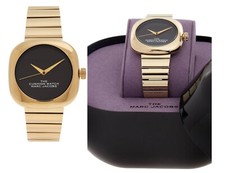 LUXURY LADIES WATCH MARC JACOBS THE CUSHION QUARTZ BLACK DIAL WATCH RRP £360