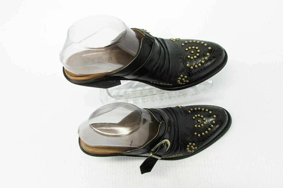Miz Mooz Womens Shoes Gazith Size 7.5M Black Studded Western Mule Pre Owned qp - Image 2 of 4