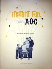 1962 INSTANT FUN WITH AOC LOWREY ORGAN INSTRUCTION BOOK VTG MN