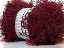 LG 100 gram Burgundy Eyelash Yarn 22717 Ice Fun Fur 164 Yards