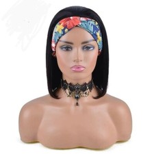 Straight Headband Wig Brazilian Human Hair 10 inch Wigs for women Density 150 