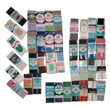 Vintage Bias Tape, Seam Binding & Hem Tape - Many Colors & Widths LOT OF 38