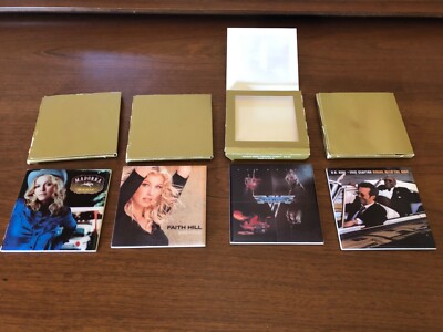 Vintage Cerama-Card Coaster Set  Madonna, Faith Hill, Clapton, BB King Van Halen