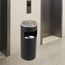 Ashtray Free Standing Rubbish bin 30L Cigarette Smoking Heavy Iron paint