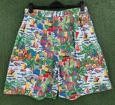 VTG 80’s City Beach Colorful Pleated Cuffed Shorts Women’s SZ 31” Waist USA Made