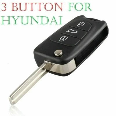 3 BUTTON REMOTE KEY FOB CASE Flip Blade FOR HYUNDAI I20 I30 IX20 IX35 VELOSTER
