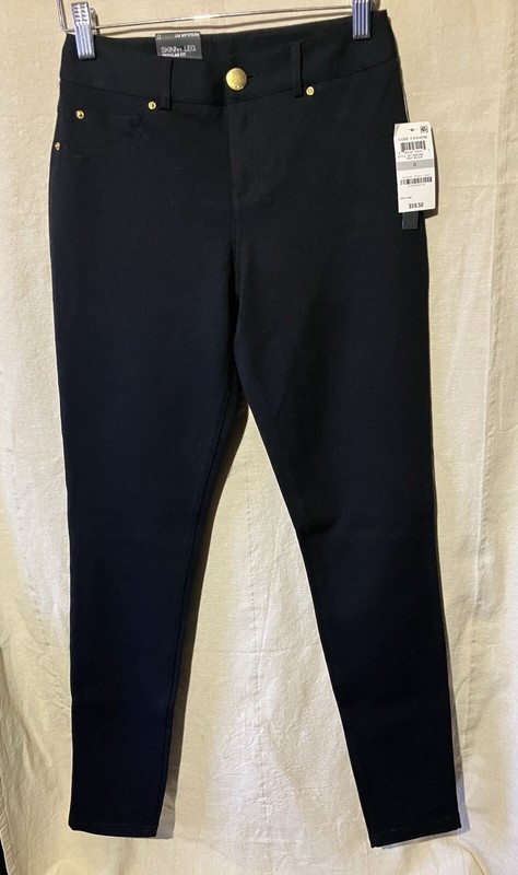 Inc Black Pants Skinny Leg Regular Fit Size 0 New Macys